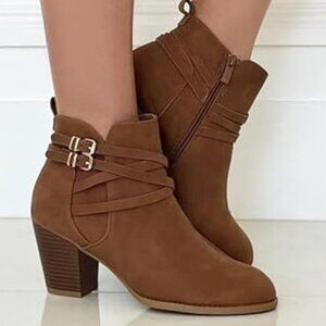 NEW TRENDSUP Collection Women Fashion Booties Tan 6